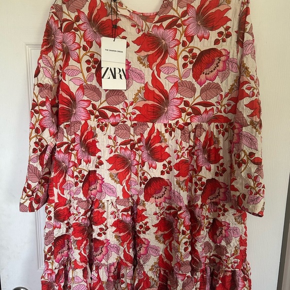 sharon dress floral zara size small NWT - Picture 3 of 5